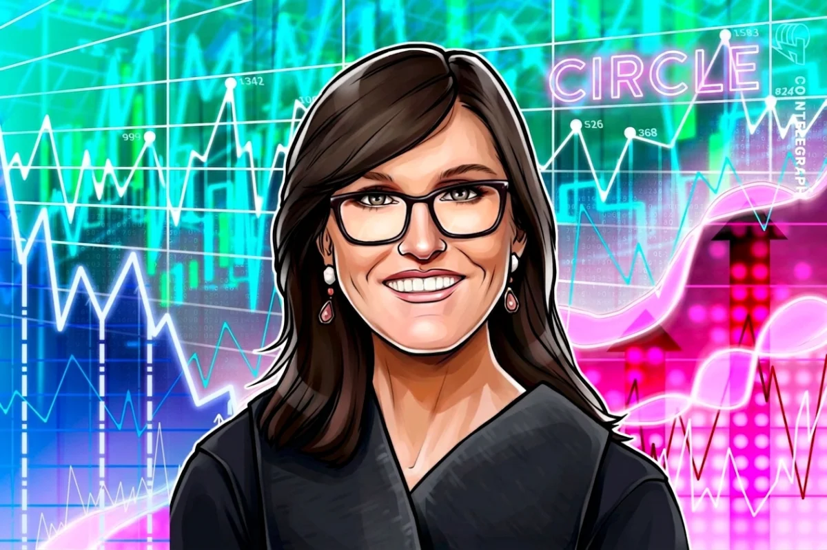 Cathie Wood ARK Invest Doubles Down on Circle Amidst Market Volatility and Analyst Skepticism Regarding USDC Growth.
