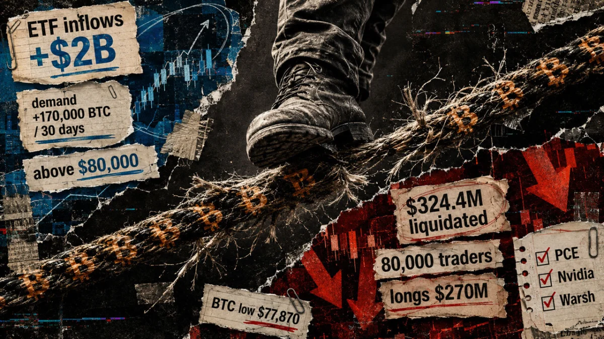 Bitcoin Pullback Triggers Over 300 Million Dollars in Crypto Liquidations as Market Leverage Shifts Toward Longs Amid Macroeconomic Uncertainty
