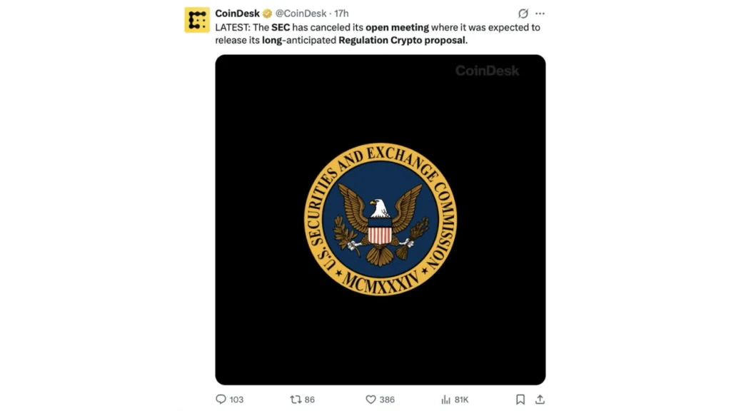 SEC Abruptly Postpones Crucial Digital Asset Regulation Meeting, Leaving Industry in Limbo