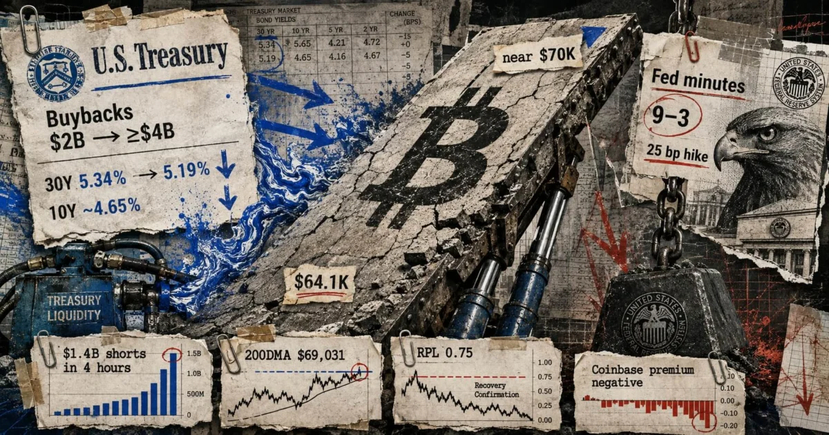 US Treasury Buyback Expansion Triggers Massive Bitcoin Short Squeeze Amid Conflicting Federal Reserve Signals