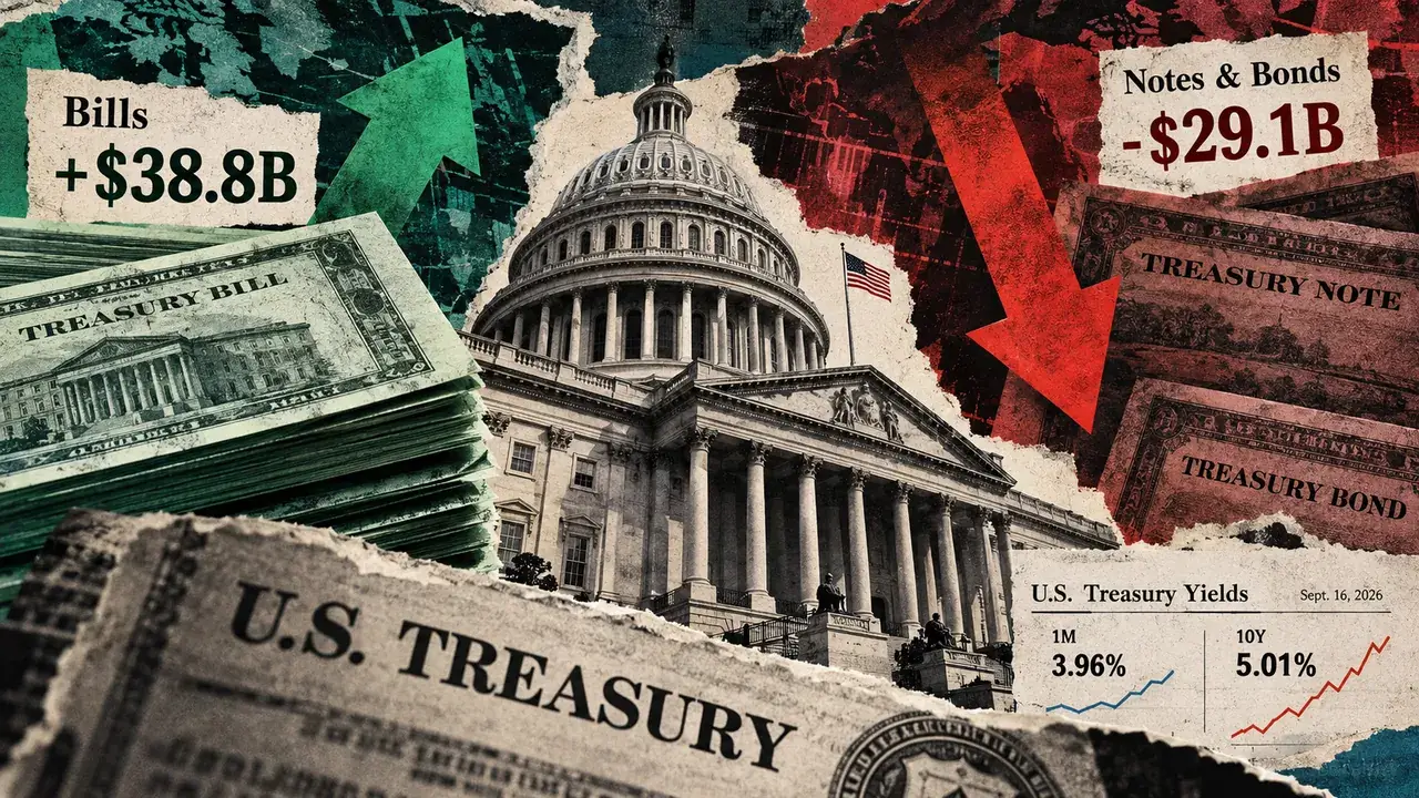 Foreign Treasury Bill Buying Rebounds by $38.8B as Private Investors Sell $29.1B in Notes and Bonds Amid Elevated Long-Term Yields