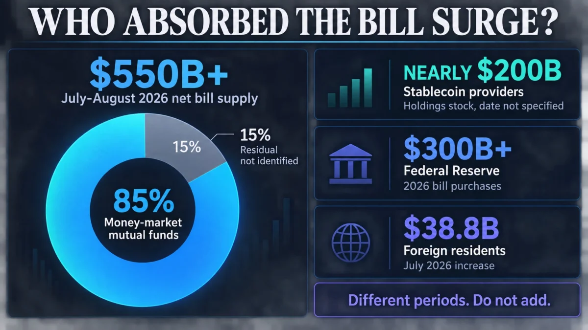 Money-Market Funds Dominate U.S. Treasury Bill Demand Amidst Summer Issuance Surge