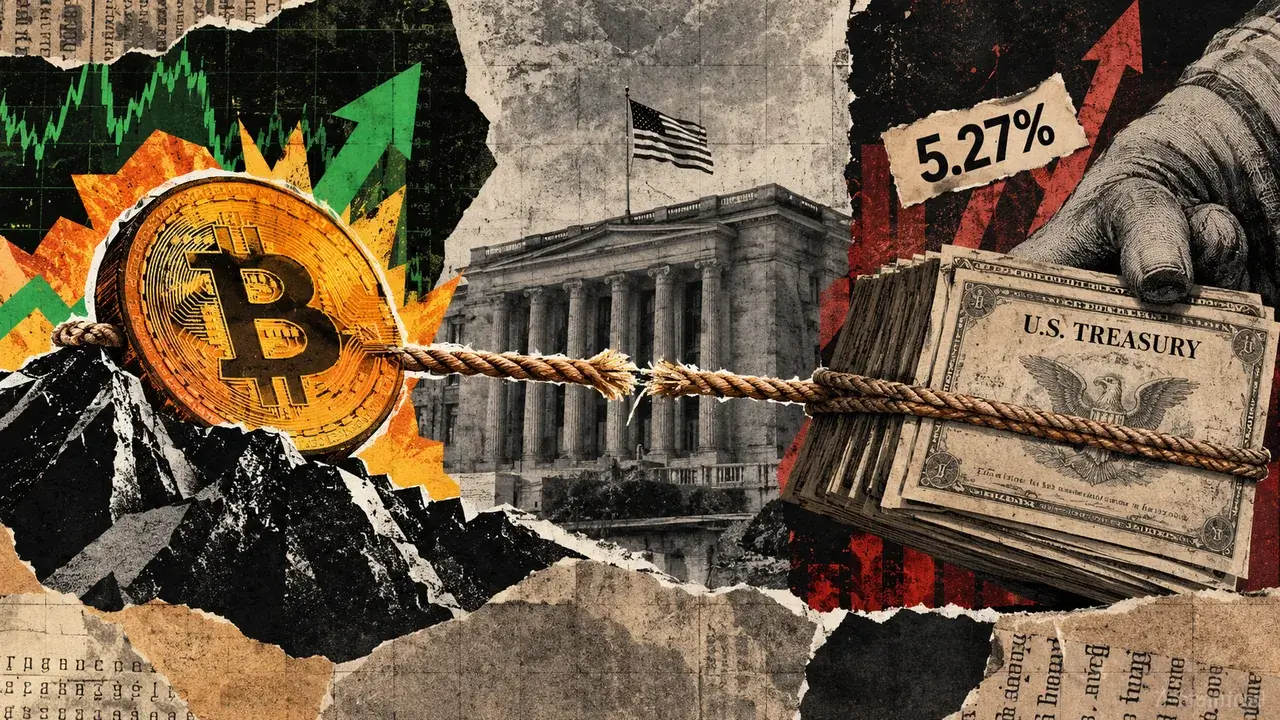 Bitcoin’s Price Dynamics Under Scrutiny as US Treasury Yields Approach 5.3%, Challenging Traditional Correlations
